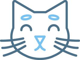 Cat Line Two Colour Icon Design vector