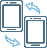 Data Synchronization Line Two Colour Icon Design vector