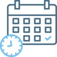 Event Schedule Line Two Colour Icon Design vector