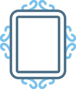 Frame Line Two Colour Icon Design vector