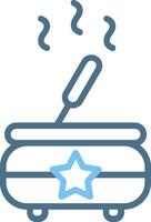 Incense Line Two Colour Icon Design vector