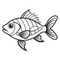fish icon in trendy flat style vector