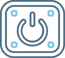 Power Button Line Two Colour Icon Design vector