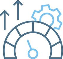 Speedometer Line Two Colour Icon Design vector
