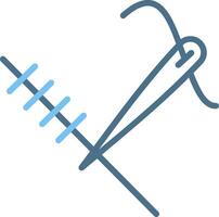 Stitching Line Two Colour Icon Design vector