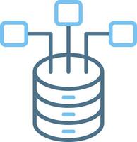 Database Line Two Colour Icon Design vector