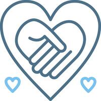 Empathy Line Two Colour Icon Design vector