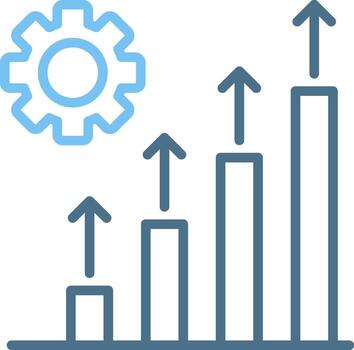 Development Line Two Colour Icon Design vector