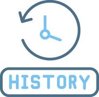 Histroy Line Two Colour Icon Design vector