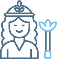 Hera Line Two Colour Icon Design vector