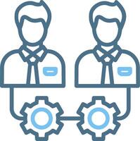 Human Resources Line Two Colour Icon Design vector