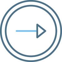 Next Line Two Colour Icon Design vector