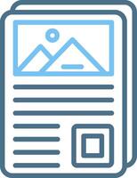 Poster Line Two Colour Icon Design vector
