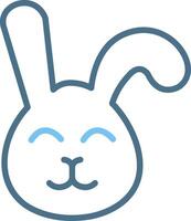 Rabbit Line Two Colour Icon Design vector
