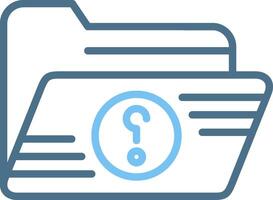 Question Line Two Colour Icon Design vector