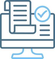 Screen Line Two Colour Icon Design vector