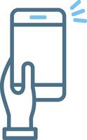 Selfie Line Two Colour Icon Design vector