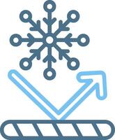 Snow Proof Line Two Colour Icon Design vector