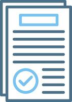 Survey Line Two Colour Icon Design vector