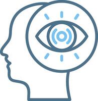 Vision Line Two Colour Icon Design vector