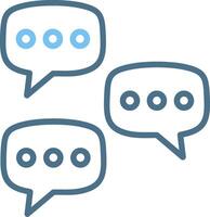 Talk Line Two Colour Icon Design vector