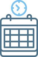 Work schedule Line Two Colour Icon Design vector