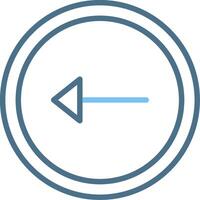 Back Line Two Colour Icon Design vector