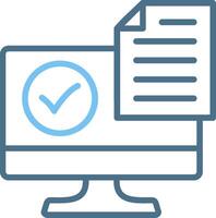 Computer Line Two Colour Icon Design vector