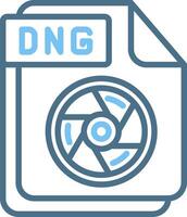 DNG Line Two Colour Icon Design vector