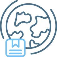 Export Line Two Colour Icon Design vector