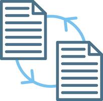 File Sharing Line Two Colour Icon Design vector