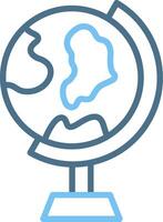 Earth Globe Line Two Colour Icon Design vector