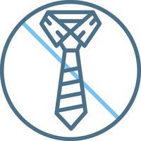 No Tie Line Two Colour Icon Design vector