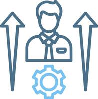 Personal Development Line Two Colour Icon Design vector