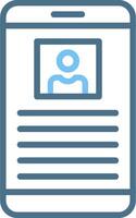 Profile Line Two Colour Icon Design vector