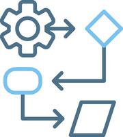 Programming process Line Two Colour Icon Design vector