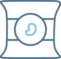 Seed Bag Line Two Colour Icon Design vector