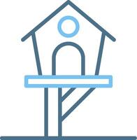 Bird House Line Two Colour Icon Design vector