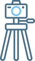 Camera Stand Line Two Colour Icon Design vector