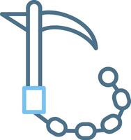 Chain Sickle Line Two Colour Icon Design vector
