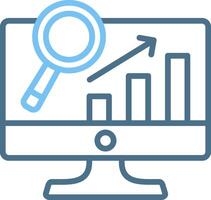 Data Analytics Line Two Colour Icon Design vector