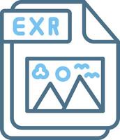 EXR Line Two Colour Icon Design vector