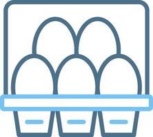 Egg Carton Line Two Colour Icon Design vector