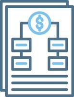 Financial Planning Line Two Colour Icon Design vector