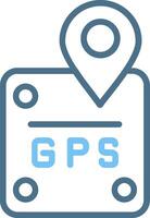 Gps Line Two Colour Icon Design vector