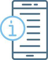 Info Line Two Colour Icon Design vector
