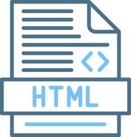 Html Line Two Colour Icon Design vector