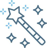 Magic Wand Line Two Colour Icon Design vector