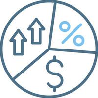 Margin Line Two Colour Icon Design vector