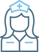 Nurse Line Two Colour Icon Design vector